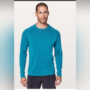 Men's Lululemon Metal Vent Tech L/S in Poseidon/Amalfi Blue sz XL